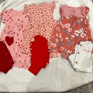 Baby dresses with matching cardigans